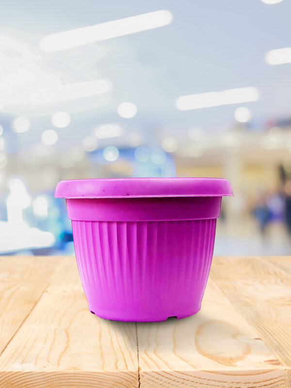 HRPL – 10.4 Inch Decorative Purple Round Pots – Single BALCONY PLANTERS BALCONY PLANTERS