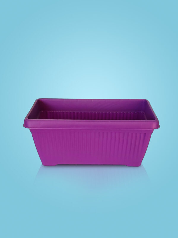 HRPL – 5.6 Inch Purple Color Rectangular Shaped pots (Pack of 2) BALCONY PLANTERS BALCONY PLANTERS