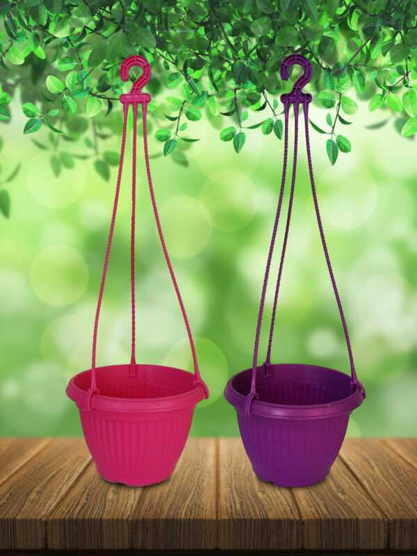 HRPL – Multicolor round Hanging Pots (Pack of 5) BALCONY PLANTERS BALCONY PLANTERS