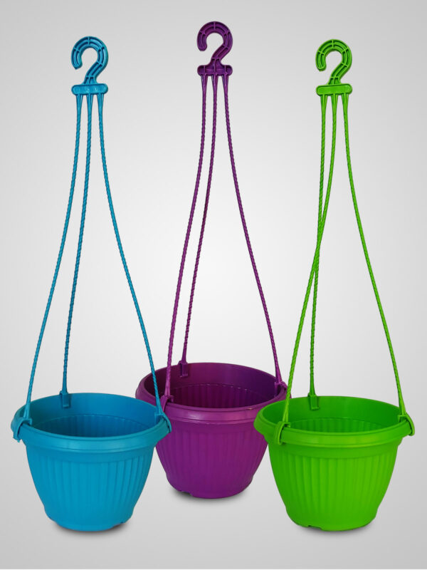 HRPL – Multicolor round hanging pots (Pack of 3) BALCONY PLANTERS BALCONY PLANTERS