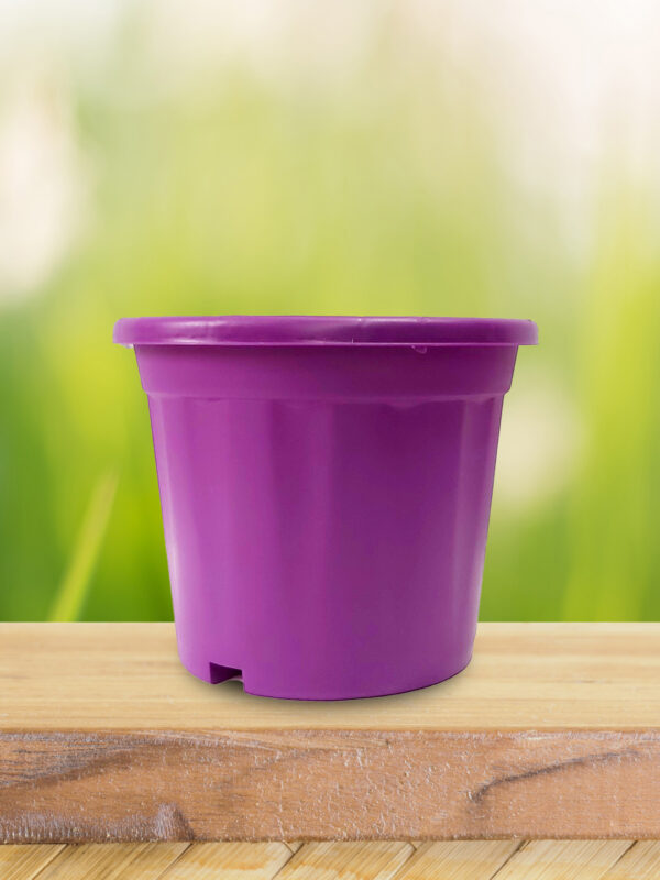 HRPL – 10 Inch Purple Color  Round Pots (Pack of 2) BALCONY PLANTERS BALCONY PLANTERS