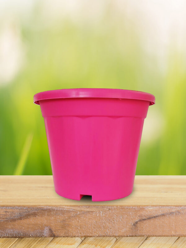 HRPL – 10 Inch Pink color  Round Pots (Pack of 2) BALCONY PLANTERS BALCONY PLANTERS
